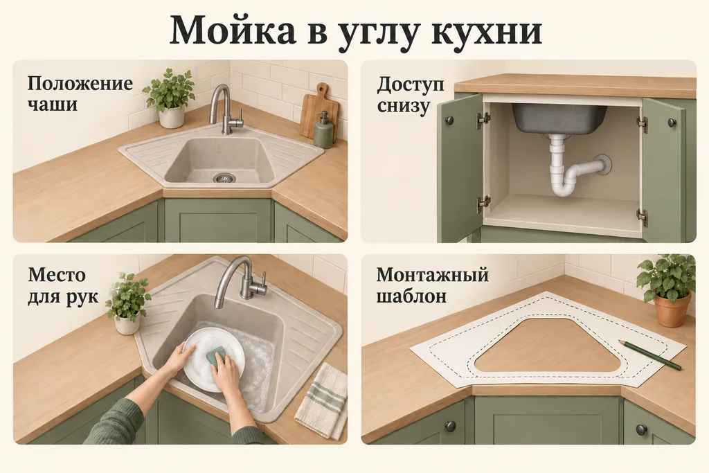 Инфографика: Положение чаши, Доступ снизу, Место для рук, Монтажный шаблон